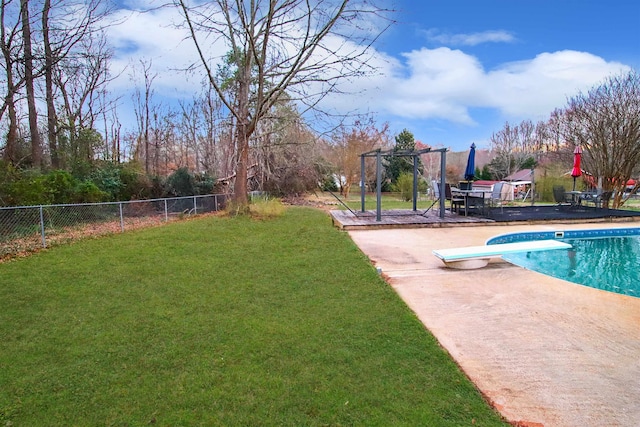 181 Peach, Inman, SC 29349 - view of swimming pool with a diving board, a pergola, and a patio area