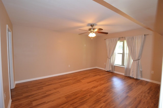 108 Dillard Crk, Greer, SC 29651 - empty room featuring a ceiling fan and wood finished floors