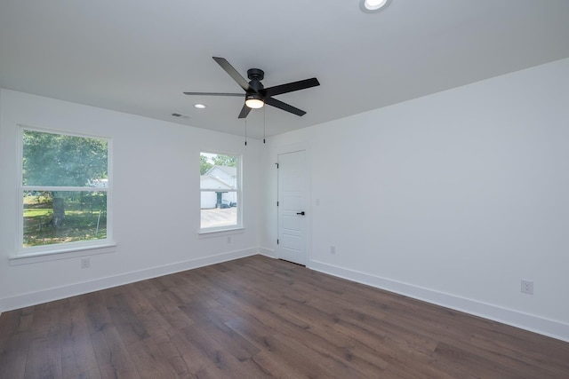 103 Cedar Fls, Fountain Inn, SC 29644 - empty room with dark wood-type flooring, a ceiling fan, and recessed lighting