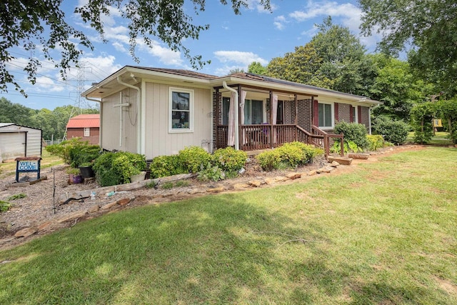 101 Jordan, Lyman, SC 29365 - ranch-style house featuring a front yard and covered porch