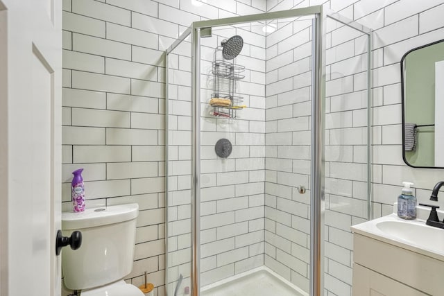 627 Branch, Woodruff, SC 29388 - full bathroom with tile walls, a shower stall, and vanity