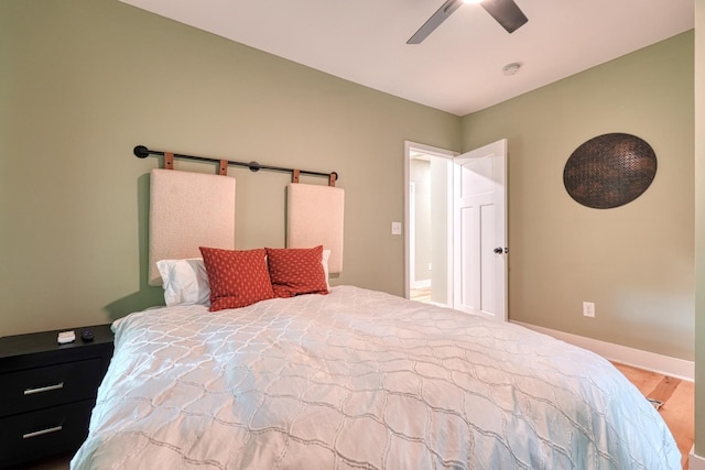627 Branch, Woodruff, SC 29388 - bedroom featuring wood finished floors and ceiling fan
