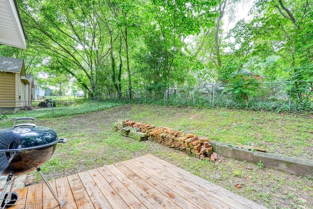 627 Branch, Woodruff, SC 29388 - fenced backyard featuring a deck
