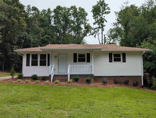 126 Loblolly, Wellford, SC 29385 - single story home featuring a porch, a front yard, and crawl space