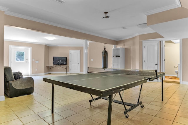 410 Anchorage, Inman, SC 29349 - recreation room featuring light tile patterned floors and crown molding
