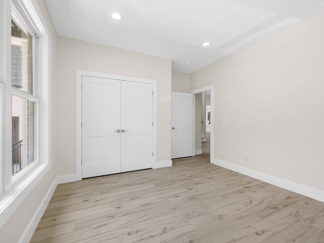 162 Clearcreek, Boiling Springs, SC 29316 - unfurnished bedroom with light wood finished floors, recessed lighting, and a closet