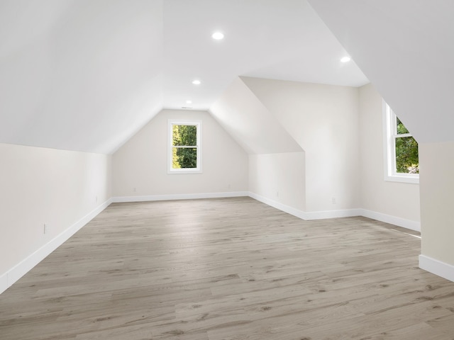 162 Clearcreek, Boiling Springs, SC 29316 - additional living space featuring vaulted ceiling, light wood-style flooring, and recessed lighting