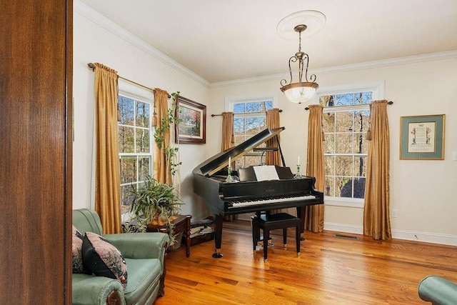 387 Goodview, Hendersonville, NC 28792 - living area with ornamental molding and light wood finished floors