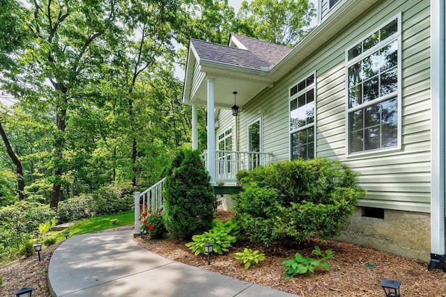 387 Goodview, Hendersonville, NC 28792 - view of home's exterior with roof with shingles and a porch