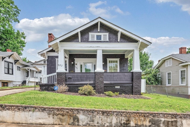 283 Hydrick, Spartanburg, SC 29306 - craftsman-style house with a porch and a chimney