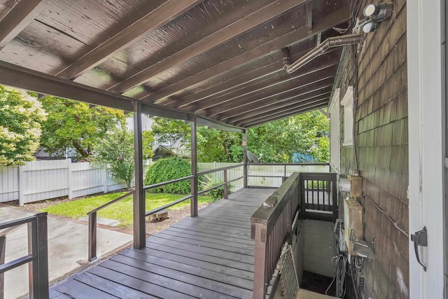 283 Hydrick, Spartanburg, SC 29306 - wooden terrace with a fenced backyard and a patio