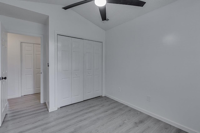 409 Cresthaven, Boiling Springs, SC 29316 - unfurnished bedroom with light wood-type flooring, a closet, and a ceiling fan