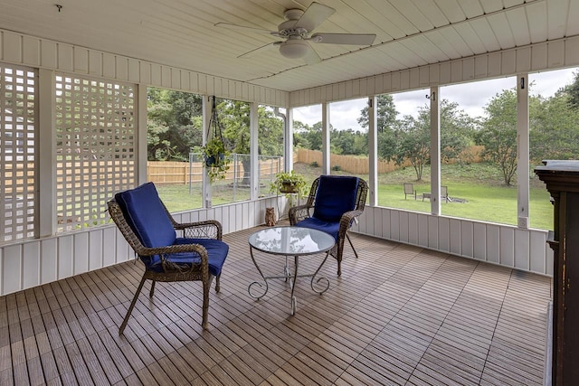 409 Cresthaven, Boiling Springs, SC 29316 - sunroom featuring a ceiling fan and healthy amount of natural light
