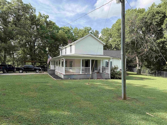 511 El Bethel Rd, Gaffney, SC 29340 - farmhouse with a porch and a chimney