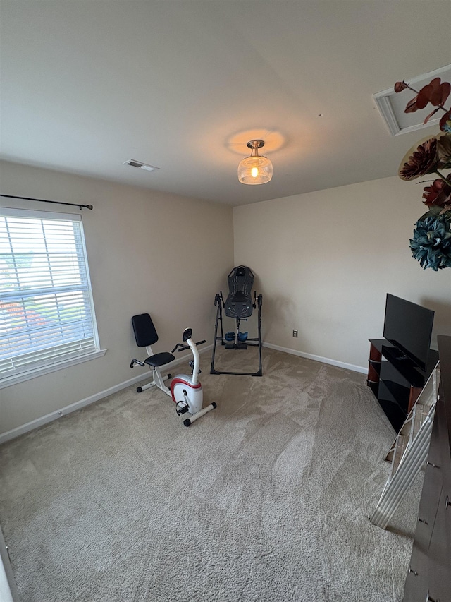 105 Pimmitt Run, Moore, SC 29369 - exercise room featuring carpet flooring and baseboards