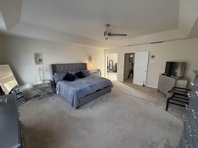 105 Pimmitt Run, Moore, SC 29369 - carpeted bedroom featuring a tray ceiling and ceiling fan