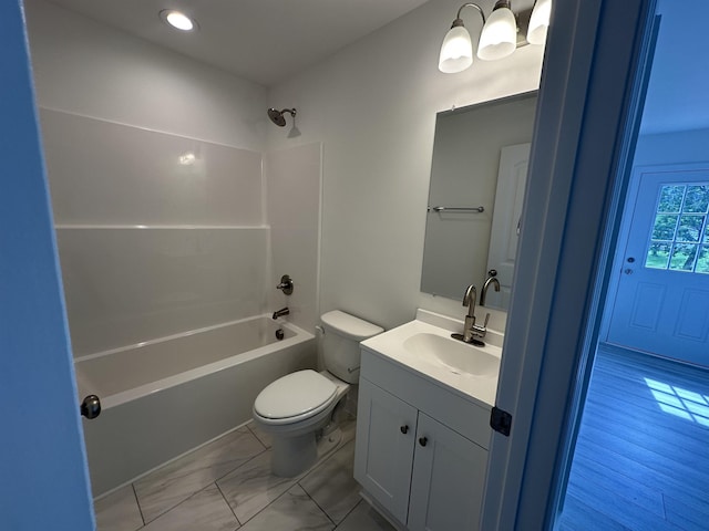 189 Ohio, Chesnee, SC 29323 - full bath with vanity, shower / bath combination, and marble look tile flooring