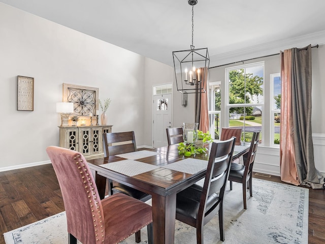 711 Hatwood, Duncan, SC 29334 - dining space with wood finished floors and a chandelier