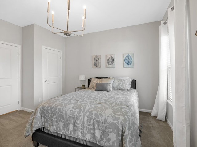 711 Hatwood, Duncan, SC 29334 - bedroom featuring light colored carpet and a chandelier