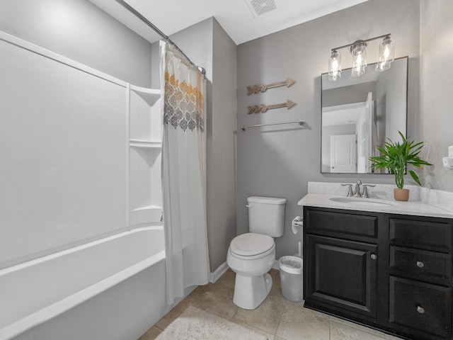 711 Hatwood, Duncan, SC 29334 - bathroom with vanity, tile patterned floors, and shower / bathtub combination with curtain