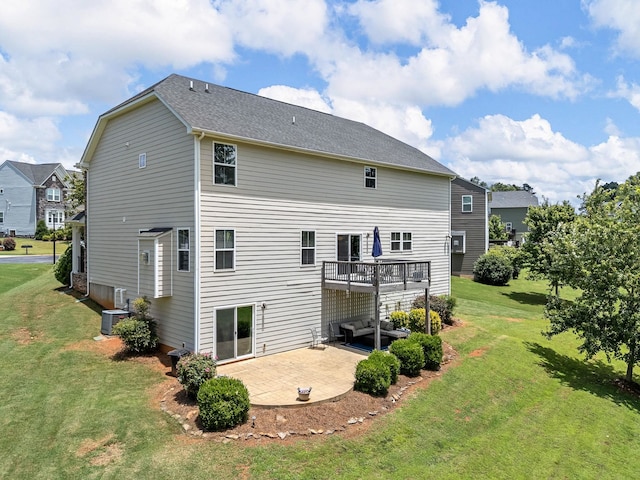 711 Hatwood, Duncan, SC 29334 - rear view of property with a patio, a lawn, and a shingled roof