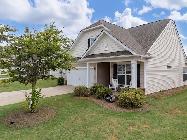 244 Cassingham, Boiling Springs, SC 29316 - view of front facade featuring a shingled roof, driveway, a front yard, and covered porch