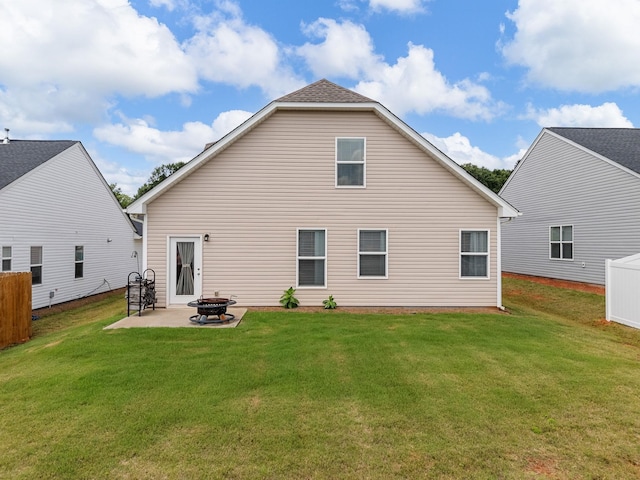 244 Cassingham, Boiling Springs, SC 29316 - rear view of property with an outdoor fire pit and a patio area