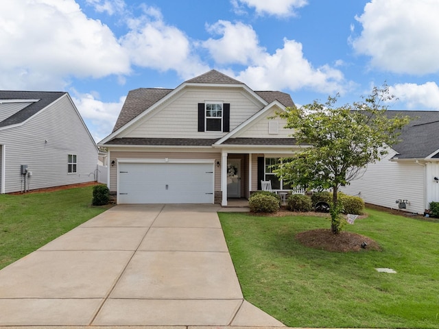 244 Cassingham, Boiling Springs, SC 29316 - traditional-style home with covered porch, concrete driveway, roof with shingles, and a front lawn
