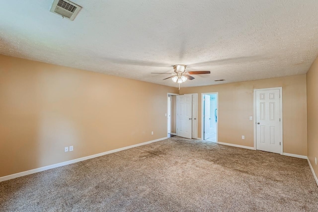 215 E Shefford, Greer, SC 29650 - unfurnished bedroom with carpet flooring, a textured ceiling, ensuite bath, and ceiling fan