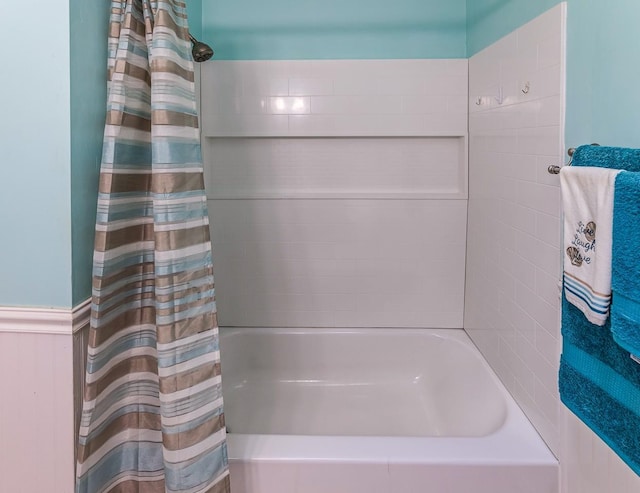 215 E Shefford, Greer, SC 29650 - full bathroom with a wainscoted wall