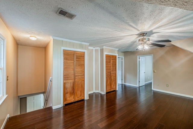 215 E Shefford, Greer, SC 29650 - empty room with wood finished floors, ceiling fan, and a textured ceiling