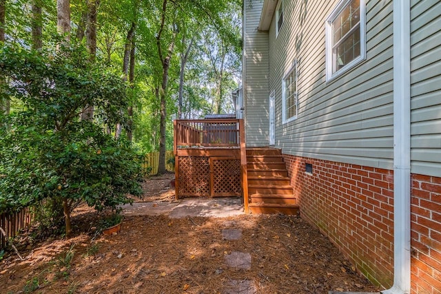 215 E Shefford, Greer, SC 29650 - view of yard with a wooden deck