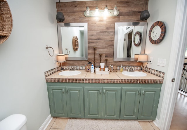 2650 Rainbow Lake Rd, Inman, SC 29349 - full bath featuring tile patterned floors and double vanity