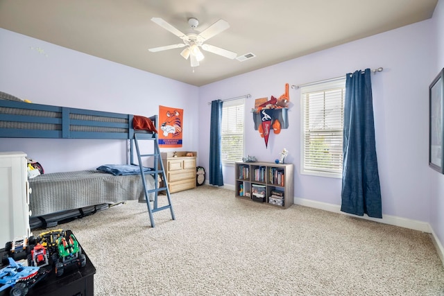 415 Bridge Xing, Simpsonville, SC 29681 - carpeted bedroom with baseboards and a ceiling fan