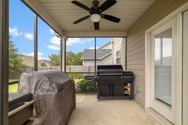 415 Bridge Xing, Simpsonville, SC 29681 - sunroom / solarium with ceiling fan