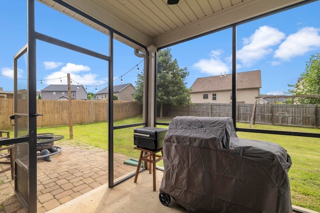 415 Bridge Xing, Simpsonville, SC 29681 - sunroom / solarium featuring a residential view