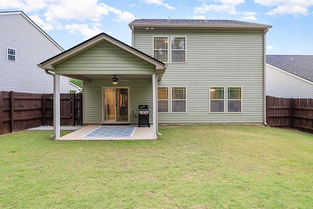 307 Burdell, Inman, SC 29349 - rear view of property with a patio, ceiling fan, and a fenced backyard