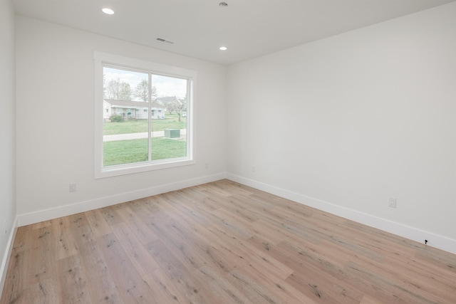 3617 Pennington, Greer, SC 29651 - spare room featuring light wood finished floors and recessed lighting