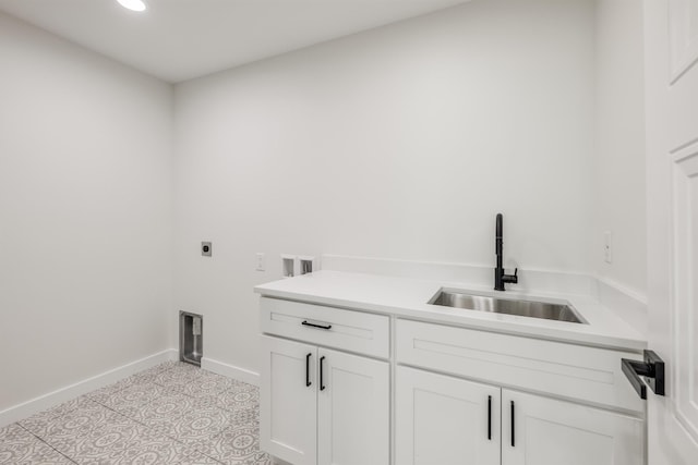 3617 Pennington, Greer, SC 29651 - washroom with electric dryer hookup, cabinet space, recessed lighting, and hookup for a washing machine