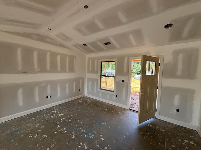 129 Worthmore, Gaffney, SC 29340 - empty room featuring lofted ceiling and baseboards
