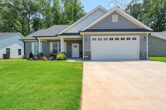 119 W Caylee, Chesnee, SC 29323 - craftsman-style home featuring board and batten siding, an attached garage, a front lawn, driveway, and a shingled roof