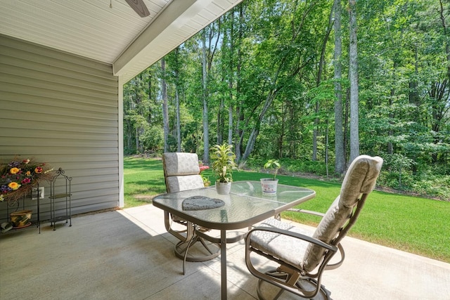 119 W Caylee, Chesnee, SC 29323 - view of patio with outdoor dining space and a ceiling fan