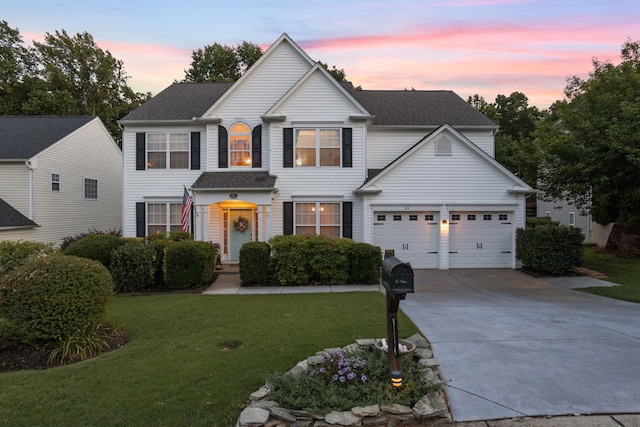 514 Collingsworth, Greenville, SC 29615 - traditional home featuring driveway, a front yard, a shingled roof, and a garage
