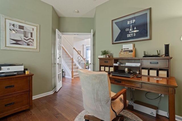 514 Collingsworth, Greenville, SC 29615 - office area with dark wood-style flooring