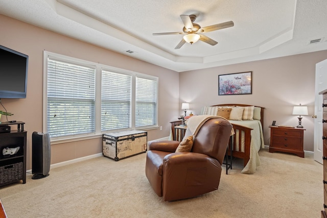 514 Collingsworth, Greenville, SC 29615 - bedroom with a tray ceiling, carpet flooring, and ceiling fan