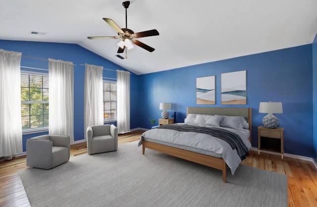 714 Cremello, Moore, SC 29369 - bedroom with vaulted ceiling, wood finished floors, and ceiling fan