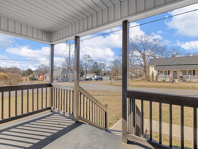 129 Spring, Reidville, SC 29375 - wooden porch with a residential view and a lawn