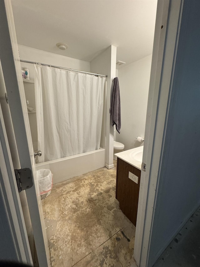 344 Lansdowne, Duncan, SC 29334 - full bath with vanity, shower / bathtub combination with curtain, and concrete flooring