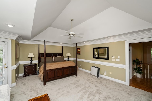 403 Barrington Park, Greer, SC 29650 - bedroom with crown molding, carpet, a raised ceiling, and vaulted ceiling
