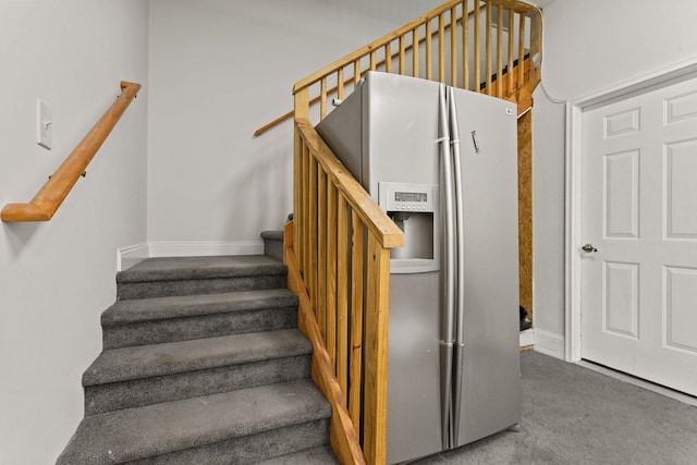 436 S Lakeview, Duncan, SC 29334 - staircase featuring carpet floors and baseboards